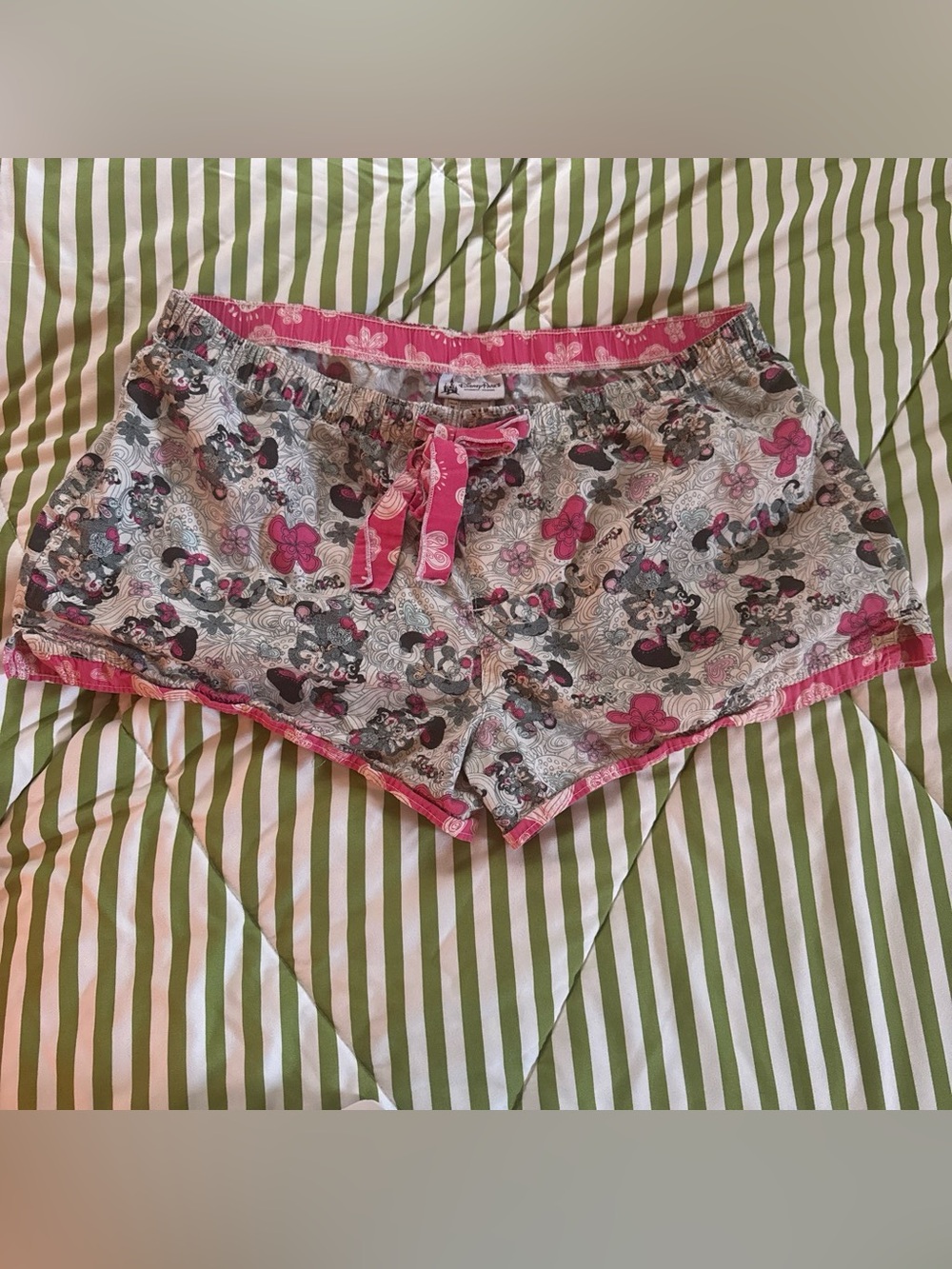 Disney Parks Pink Trim Minnie Mouse PJ Shorts